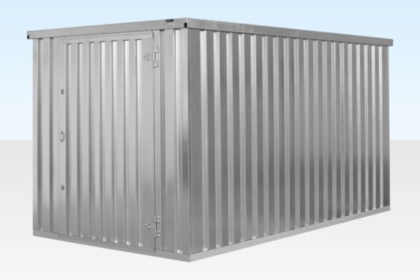4M X 2.1M Flat Pack Container Store – Galvanised - Image 4